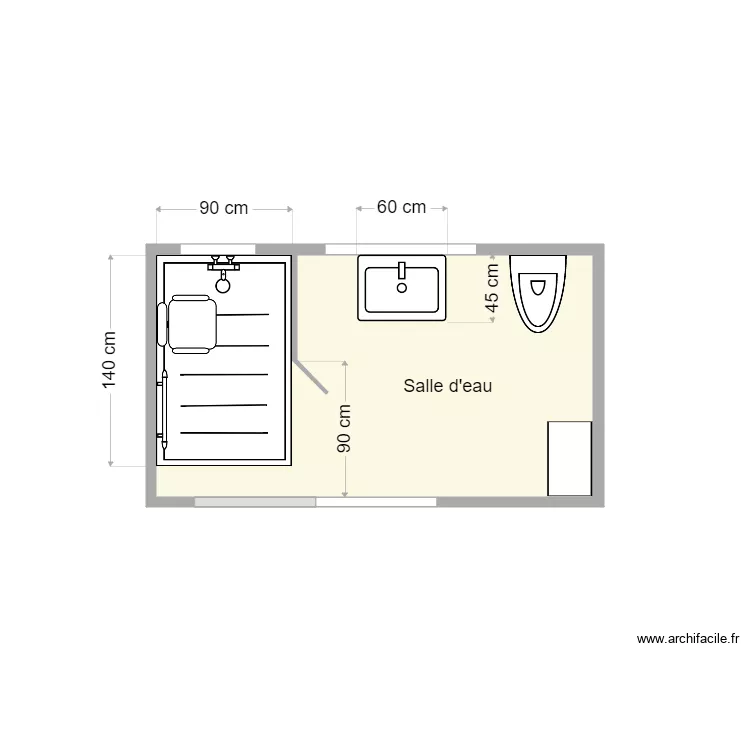 Plan apr&egrave;s travaux Goulaouic. Plan de 