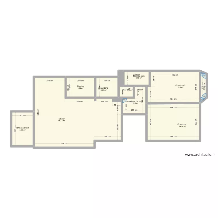 maison quai Mativa. Plan de 