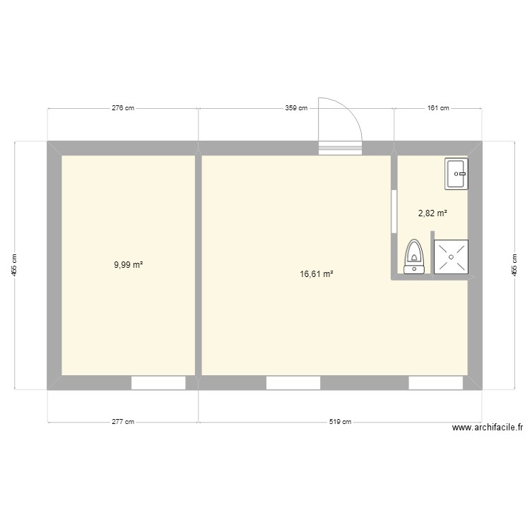 T1 BIS BELLEFONTAINE. Plan de 0 pièce et 0 m2