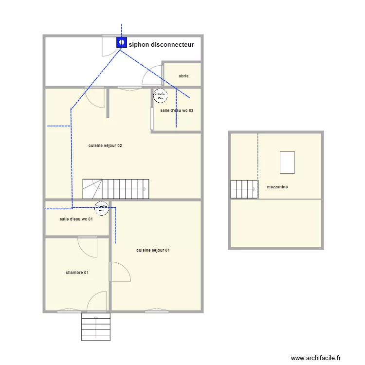 ch&eacute;n&eacute; ass. Plan de 8  et 88 m²