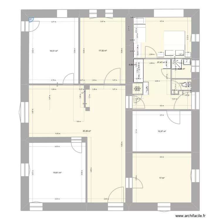 Chalet chambre 4 option 1. Plan de 