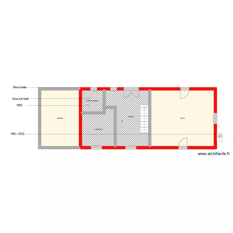 RAMSAMYNAICK RDC étape 2. Plan de 5 Pièces et 82 m² RAMSAMYNAICK RDC étape 2. Plan de 5 Pièces et 82 m²