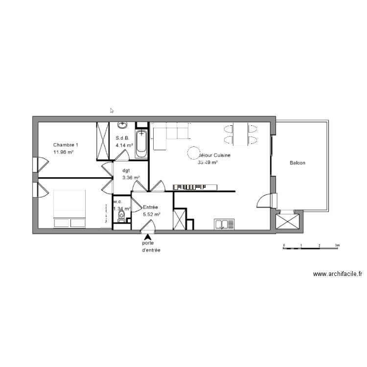 Plan appart. Plan de 0 pièce et 0 m2