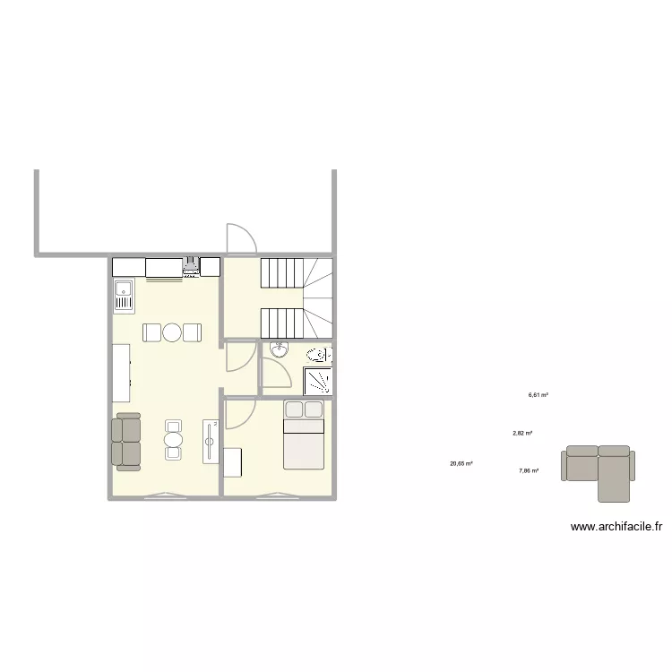 liege24. Plan de 4 Pièces et 38 m² liege24. Plan de 4 Pièces et 38 m²