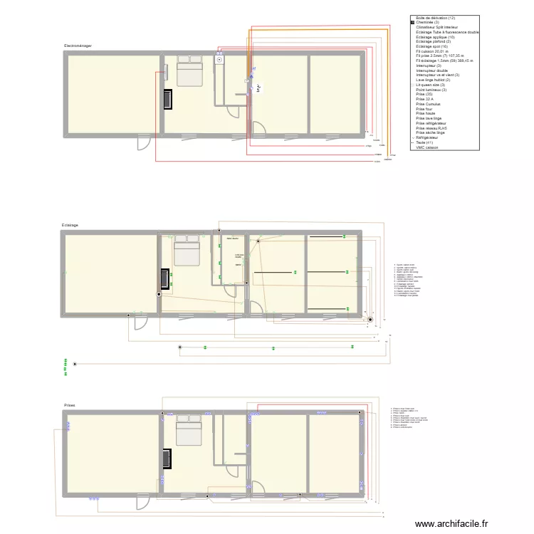 Elec Decoupe. Plan de 15 Pièces et 277 m² Elec Decoupe. Plan de 15 Pièces et 277 m²