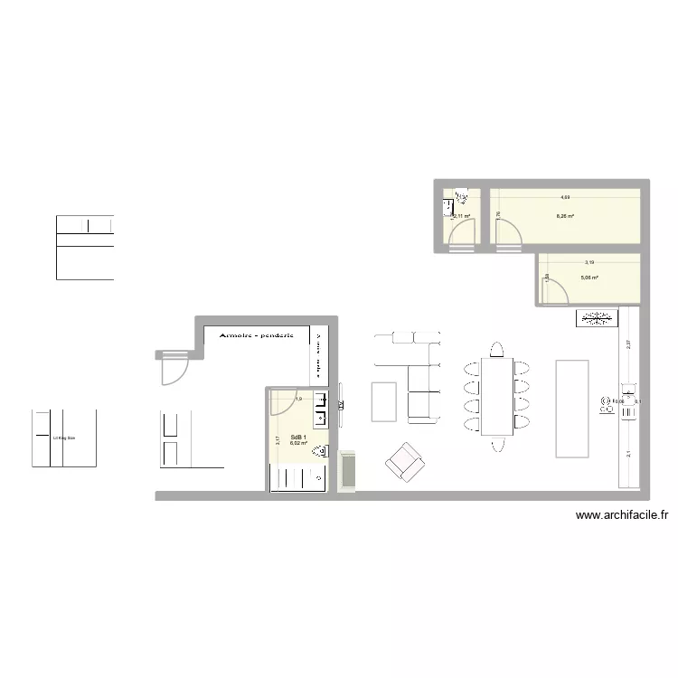 New House 3. Plan de 4  et 21 m²