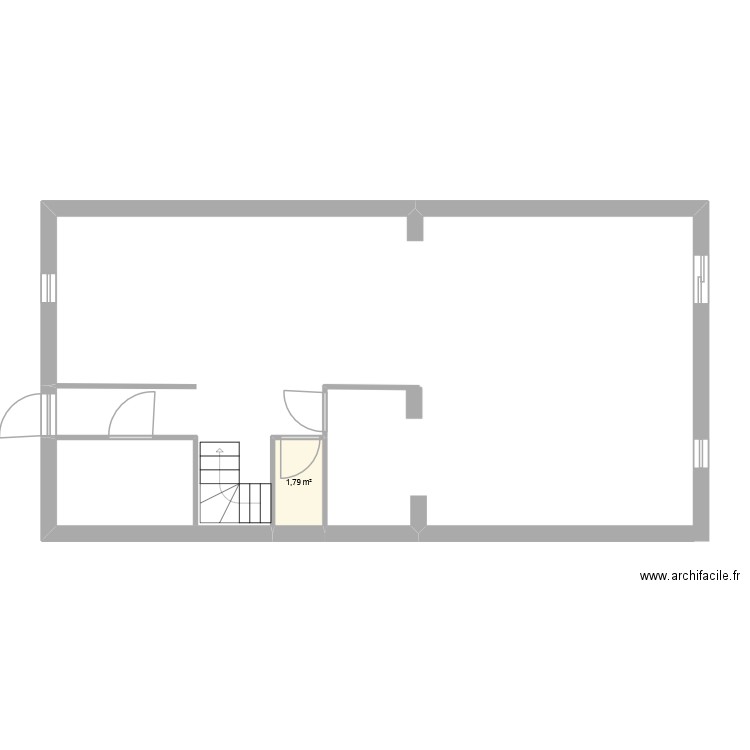 jim12. Plan de 1 pièce et 2 m2