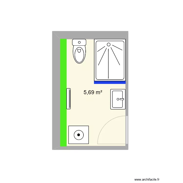 salle de bain Desormais/Decoulare. Plan de 