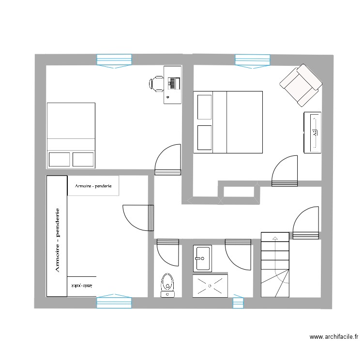 MUDAISON R+1. Plan de 0 pièce et 0 m2