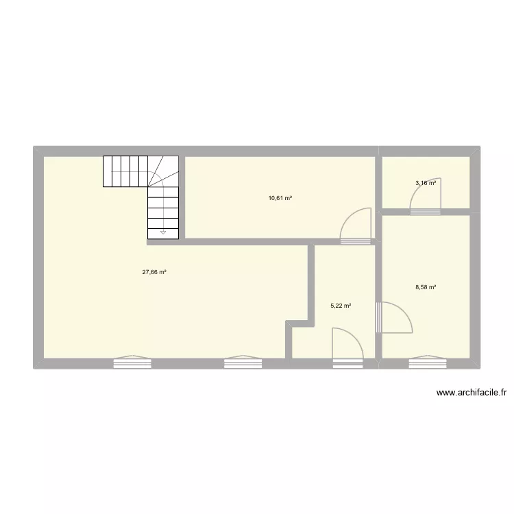 Fleury bis. Plan de 5  et 55 m²