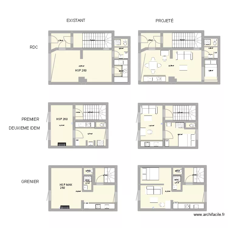 louvain. Plan de 24 pièces et 197 m²