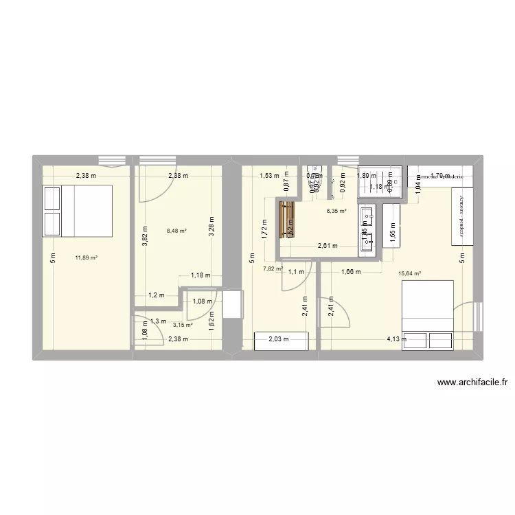 maison Romagne étage essais 4. Plan de 6 et 53 m² maison Romagne étage essais 4. Plan de 6 et 53 m²