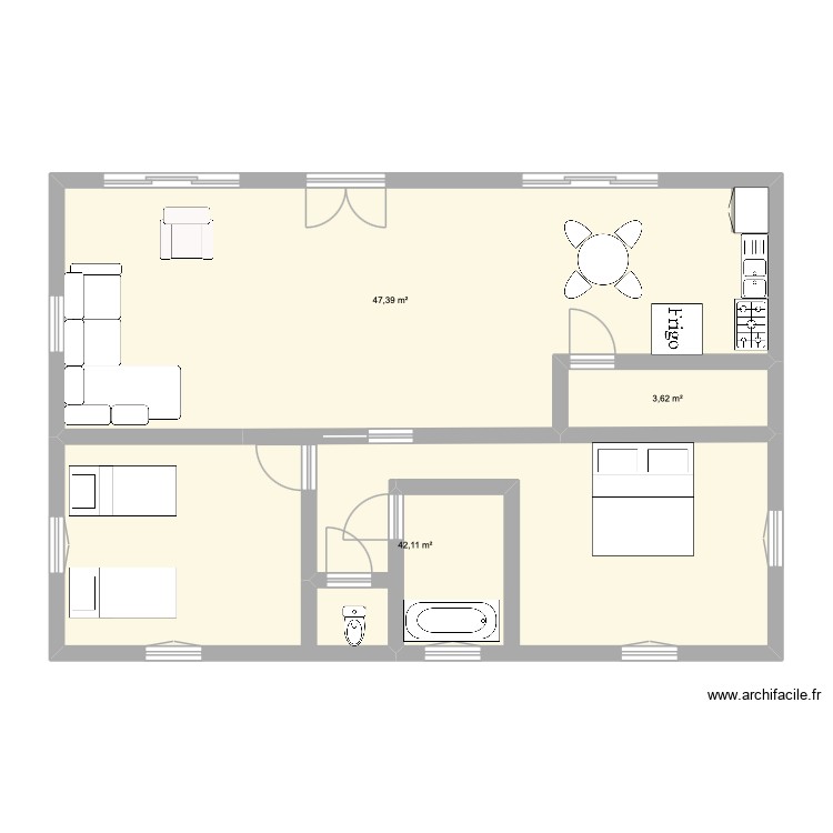 gates. Plan de 0 pièce et 0 m2