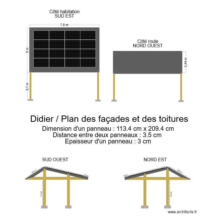 DIDIER PLAN DE FACADE. Plan de 8 pièces et 51 m2