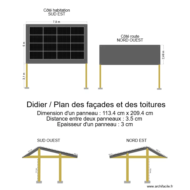 DIDIER PLAN DE FACADE. Plan de 