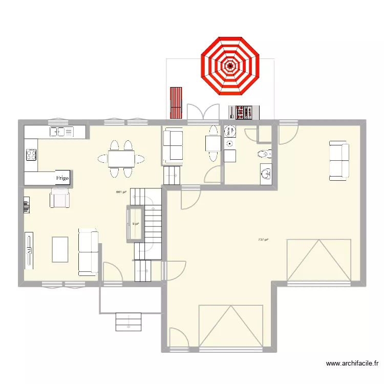 FG-55A. Plan de 4 et 132 m² FG-55A. Plan de 4 et 132 m²