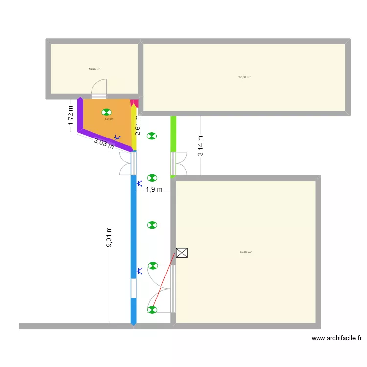 BOULANGERIE. Plan de 