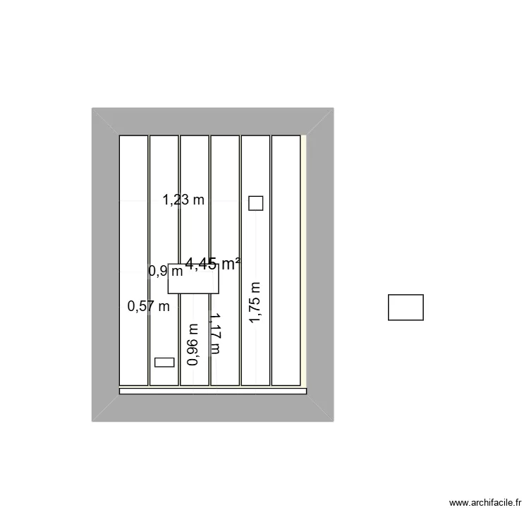 Mur salon. Plan de 1 et 4 m² Mur salon. Plan de 1 et 4 m²