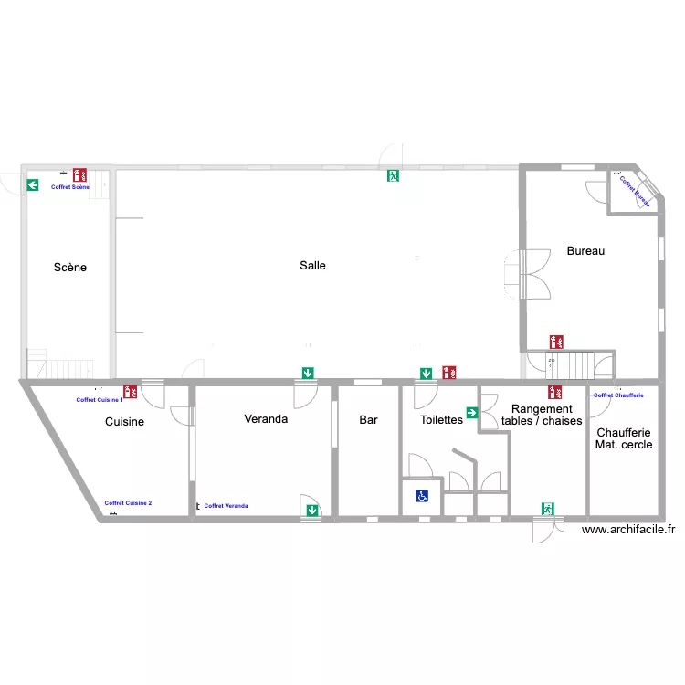 Cercle B&acirc;timent.D_rez. Plan de 