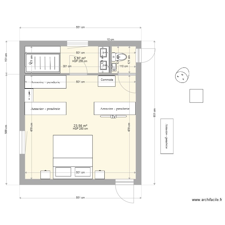 suite parentale 2. Plan de 0 pièce et 0 m2