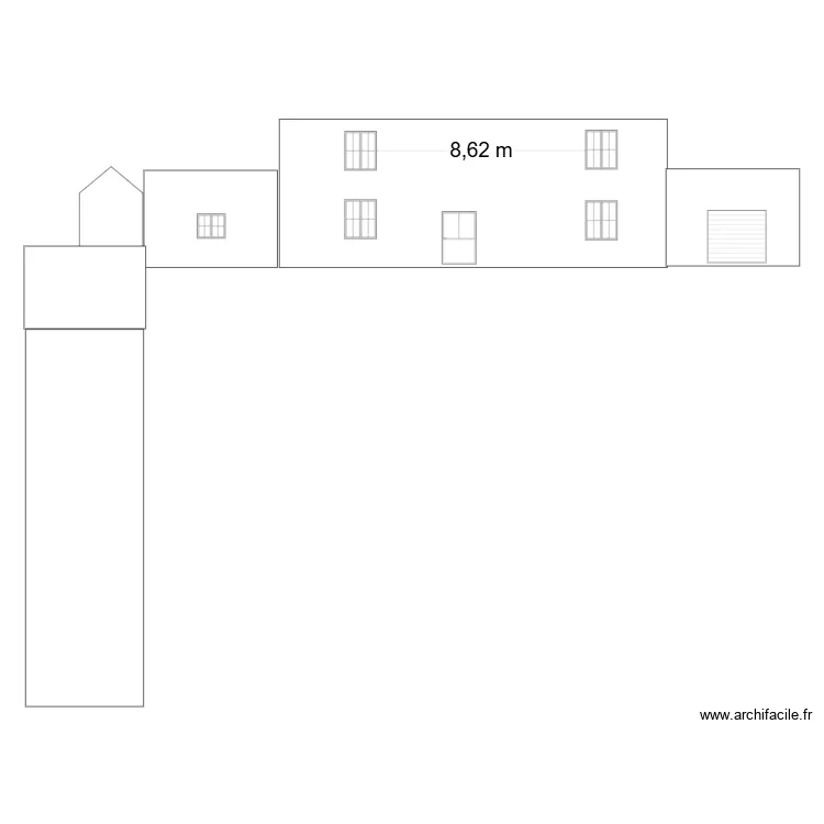 plan vertivcal maison véranda garage dépendance coté nord. Plan de plan vertivcal maison véranda garage dépendance coté nord. Plan de