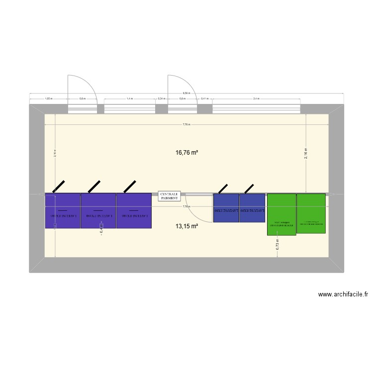 LAVERIE SOUSTON?S 2. Plan de 2 pièces et 30 m2
