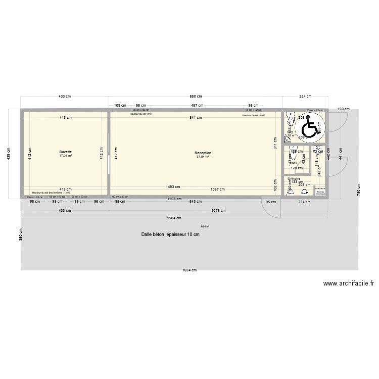 plan local06-3. Plan de 6 pièces et 129 m2