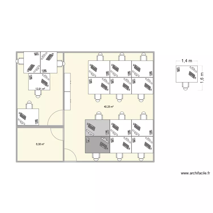 Bât. G. Plan de 3 Pièces et 61 m² Bât. G. Plan de 3 Pièces et 61 m²