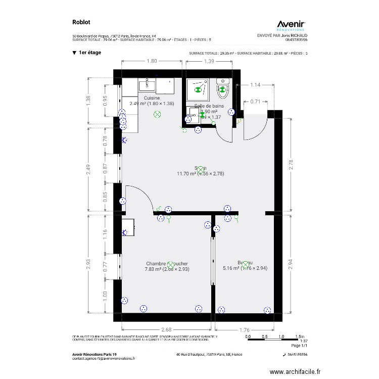 ROBLOT. Plan de 0 pièce et 0 m2