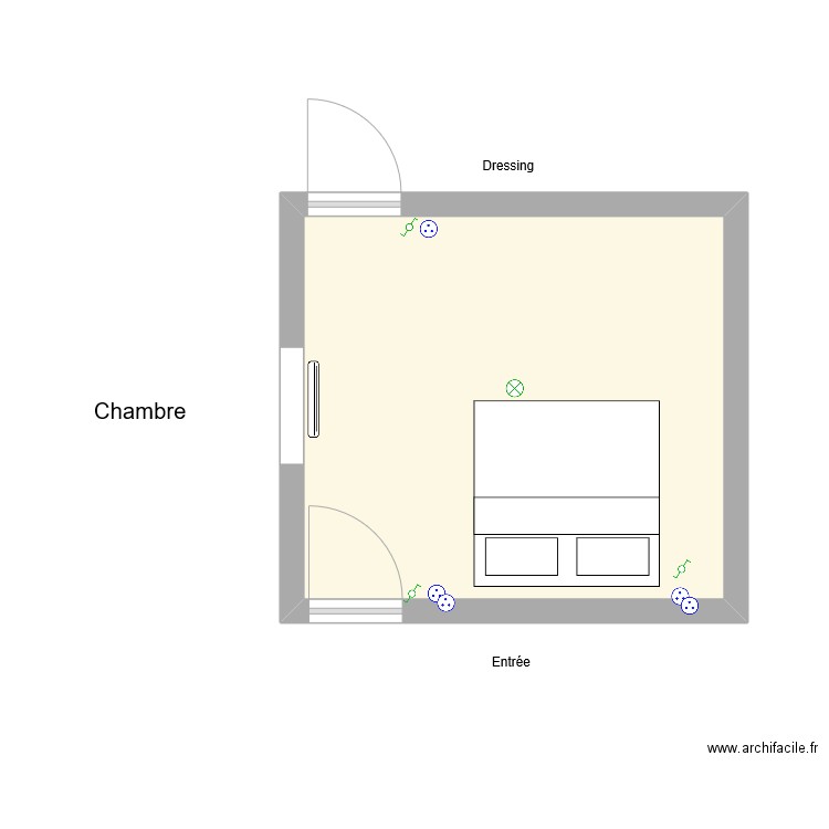 chambre. Plan de 0 pièce et 0 m2