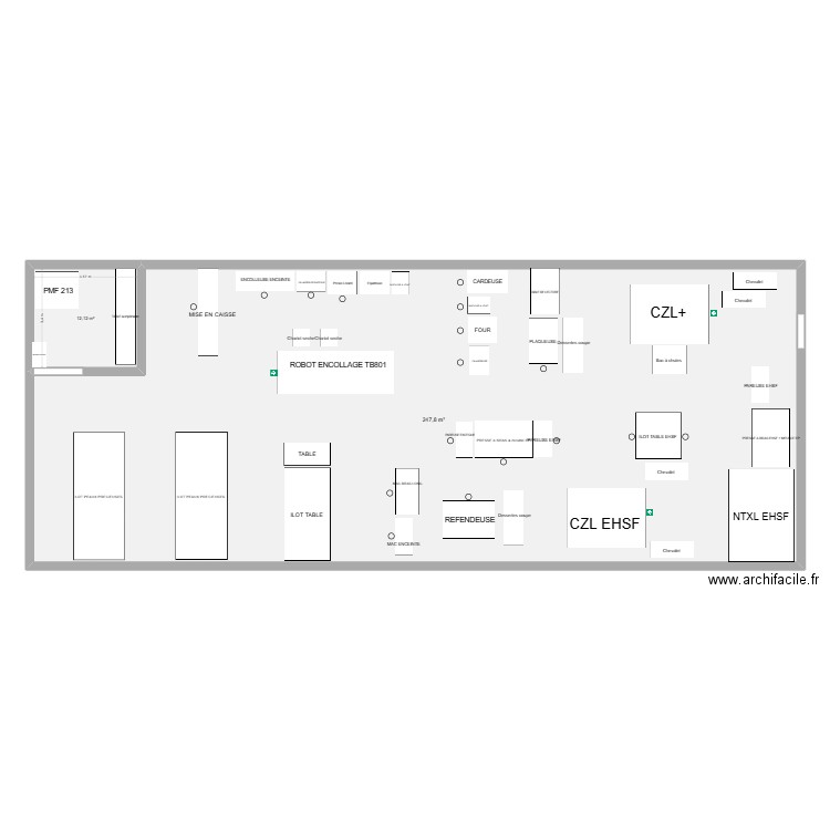 ZI Allan V2. Plan de 2 pièces et 260 m2