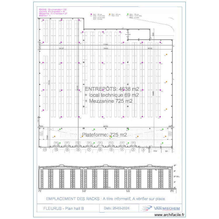 VAN MIEGHEM STOCKAGE FLEURUS. Plan de VAN MIEGHEM STOCKAGE FLEURUS. Plan de