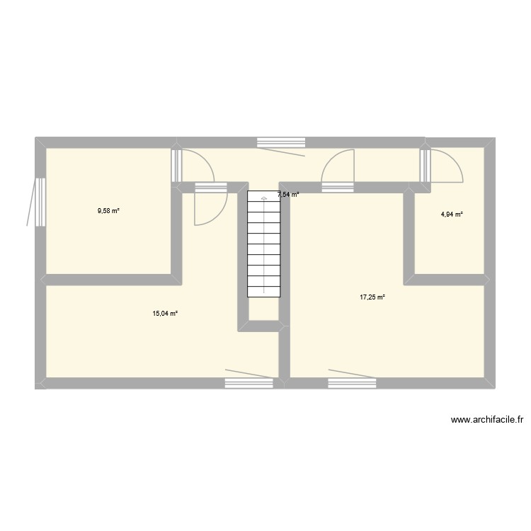 maison sous bernister 1er etage. Plan de 0 pièce et 0 m2