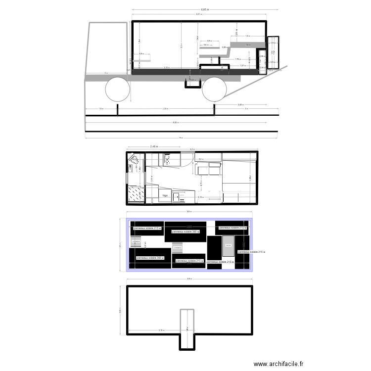 cellule lit fixe 3. Plan de 9 pièces et 47 m2