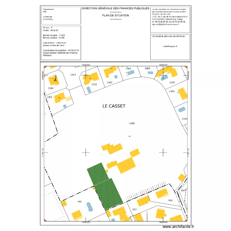 Plan de masse chateau LA BOISSE. Plan de Plan de masse chateau LA BOISSE. Plan de
