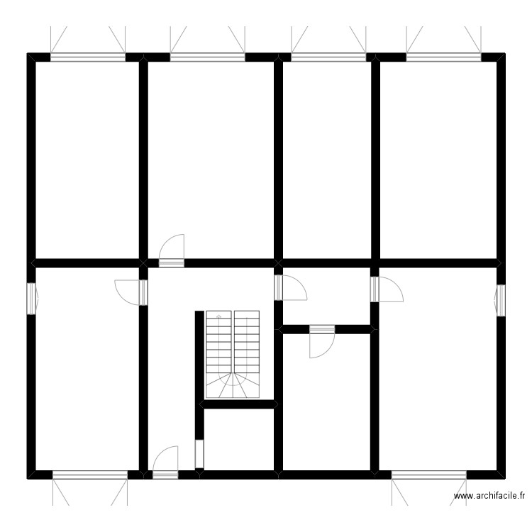 Garages RDC APT Castel. Plan de 8 pièces et 137 m2