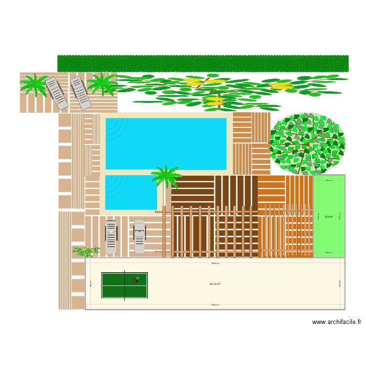 Extérieur mont Vernon 3. Plan de 2 pièces et 54 m2