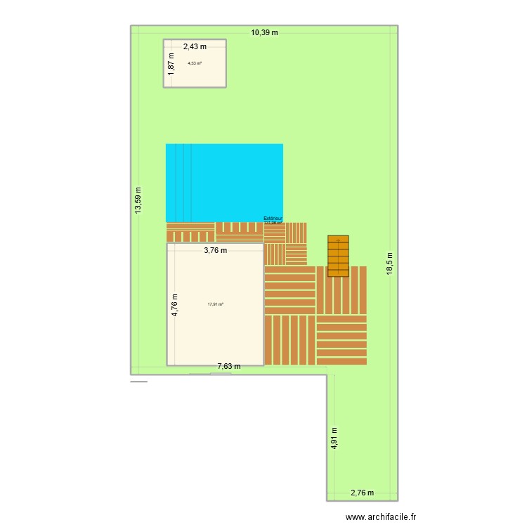 Proposition #1. Plan de 3 pièces et 177 m2