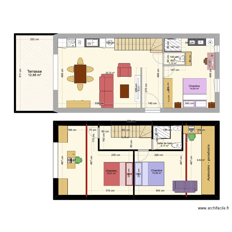 N1 EST FINAL. Plan de 10 pièces et 102 m2