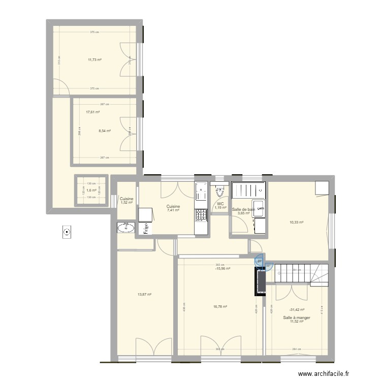 Saint-Brévin - Extention V1. Plan de 14 pièces et 204 m2