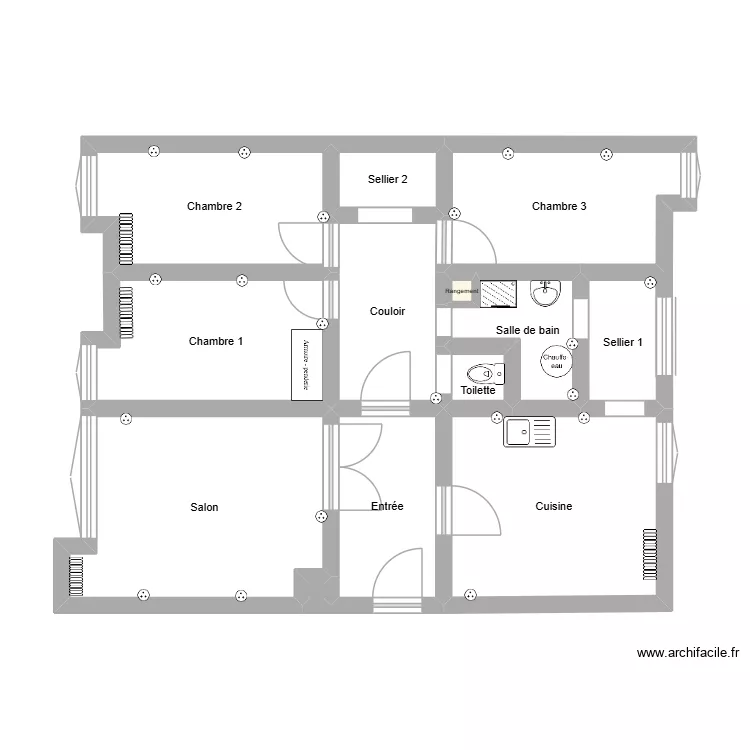 Adele. Plan de 13  et 56 m²