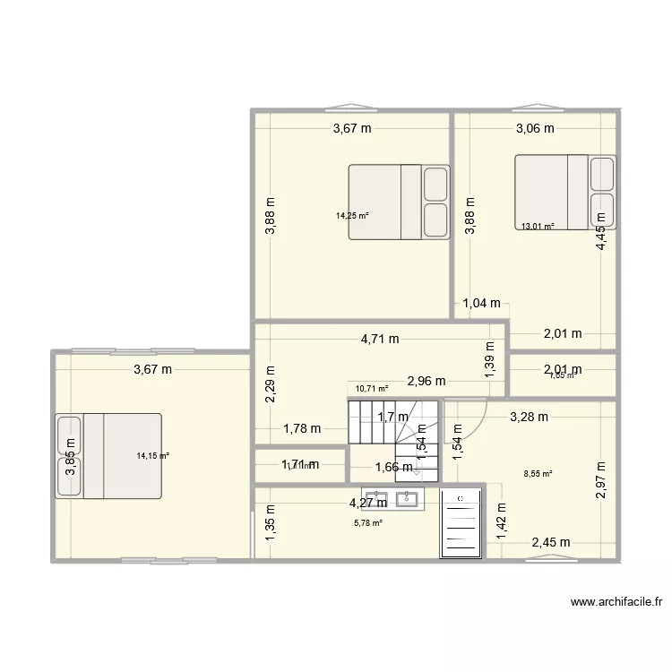 VIGNOT ETAGE projeté. Plan de 8 Pièces et 69 m² VIGNOT ETAGE projeté. Plan de 8 Pièces et 69 m²