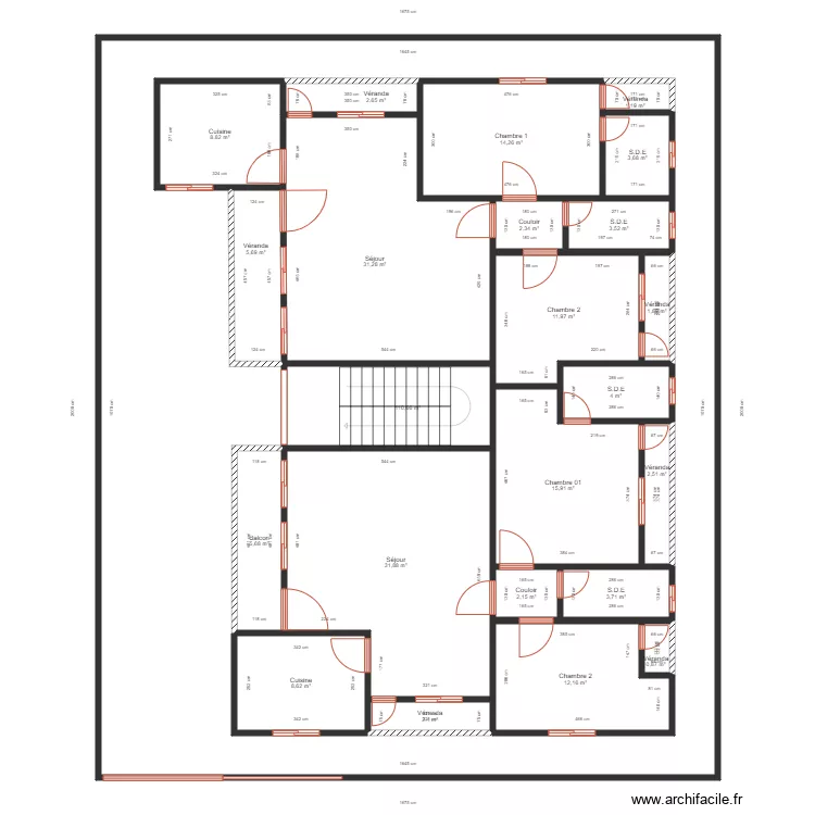 plan r+1 02 apparts R.D.C. Plan de 