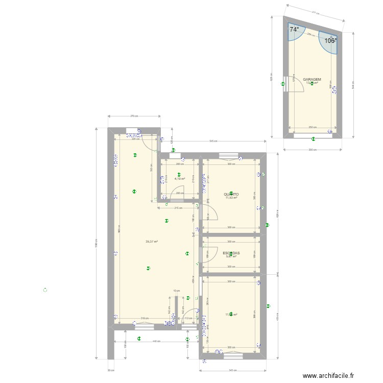 margarida elec mem martins. Plan de 6 pièces et 82 m2