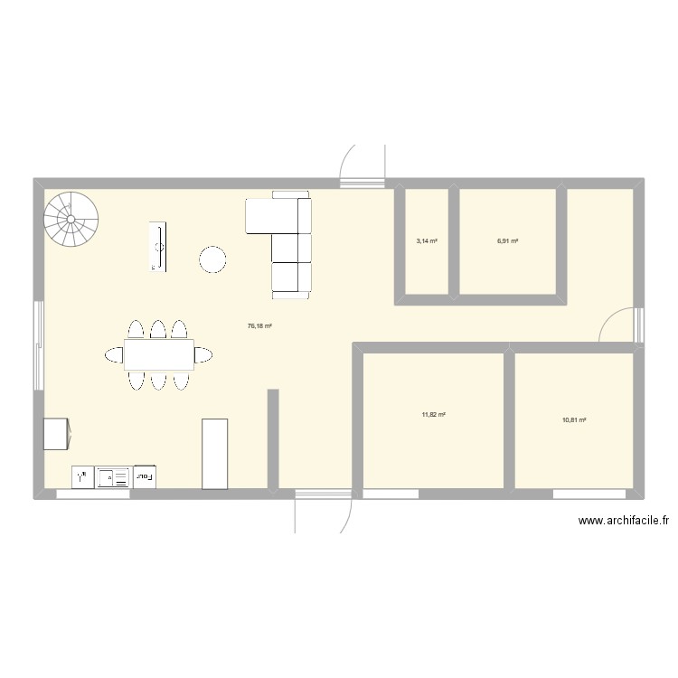 Etable. Plan de 0 pièce et 0 m2