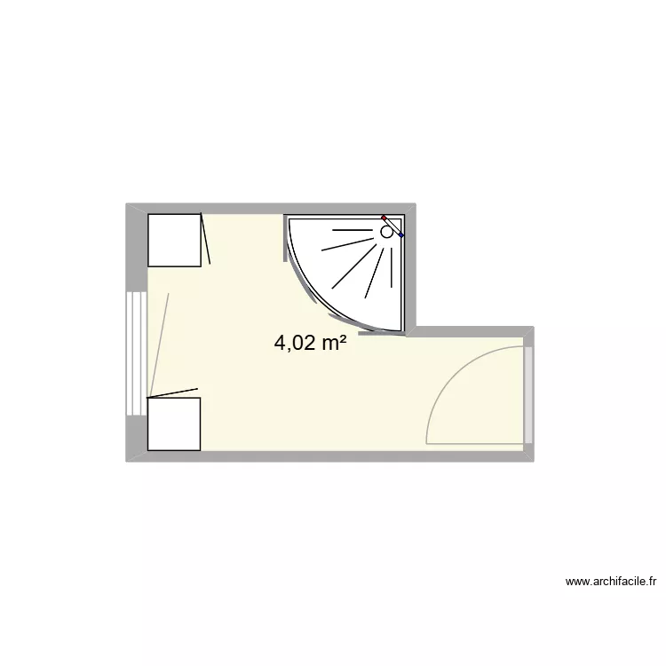 Sdb lagnier. Plan de 1 et 4 m² Sdb lagnier. Plan de 1 et 4 m²