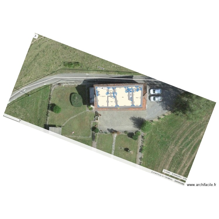 vulpillère 2ème étage. Plan de 8 pièces et 96 m2