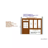 FACADE est courtote AVEC colombages  15X15 +porte 215hx97