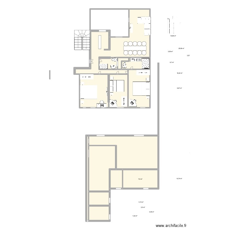 kkkkk. Plan de 0 pièce et 0 m2