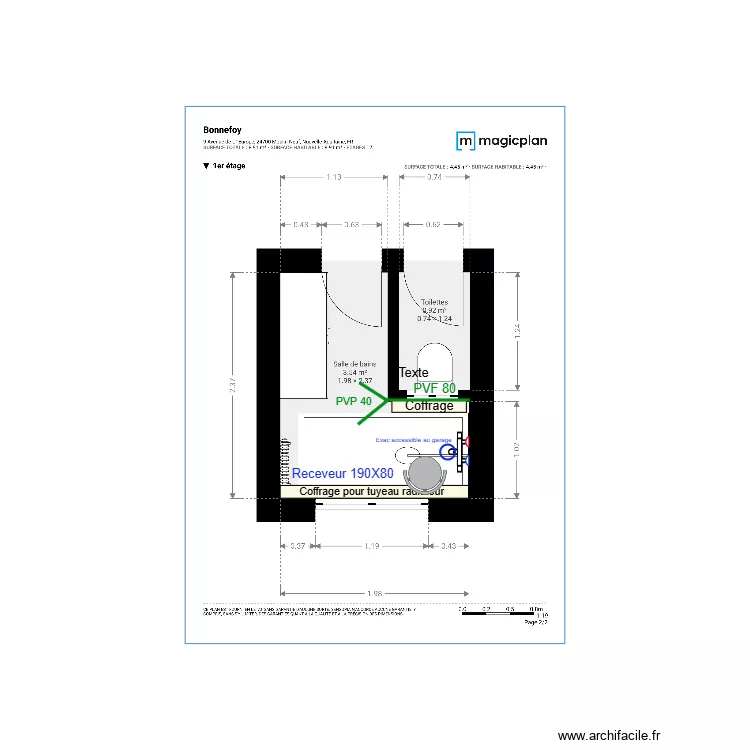 Plan Projet Bonnefoy Proprio. Plan de 
